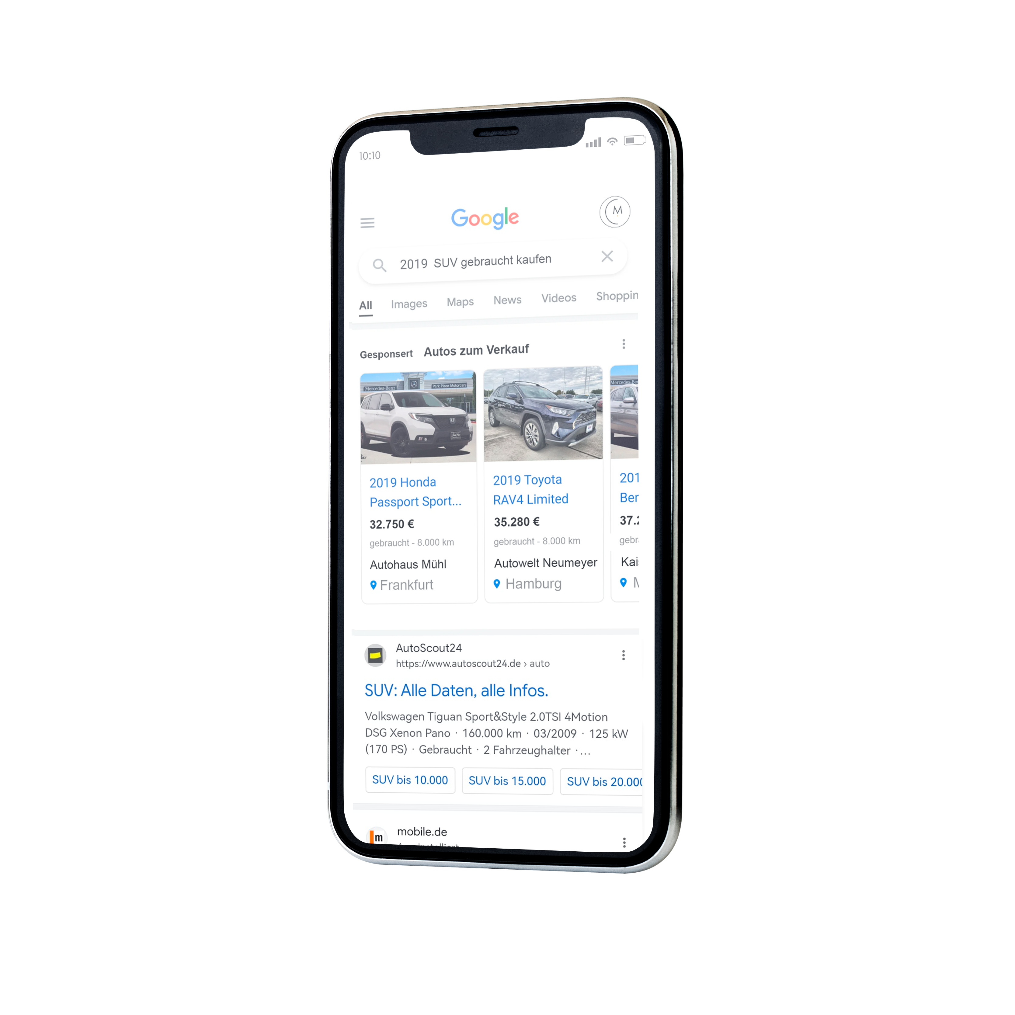 Google Vehicle Ads - Autoonlinebörse alternative zu mobile.de und autoscout24.de